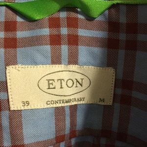 Eton - Medium - Blue and Red Checked Button Down